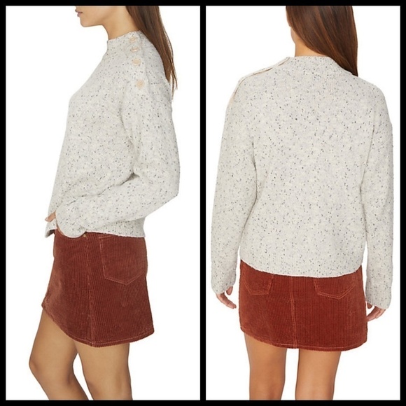💕SANCTUARY💕 Jasper Buttoned Mock Neck Sweater - Picture 5 of 8
